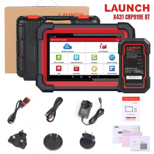 LAUNCH X431 CRP919E BT CRP919EBT All System Code Reader With DBScar VII Support CAN FD & DOIP, Active Test, ECU Coding,FCA AutoAuth 35 Resets Services