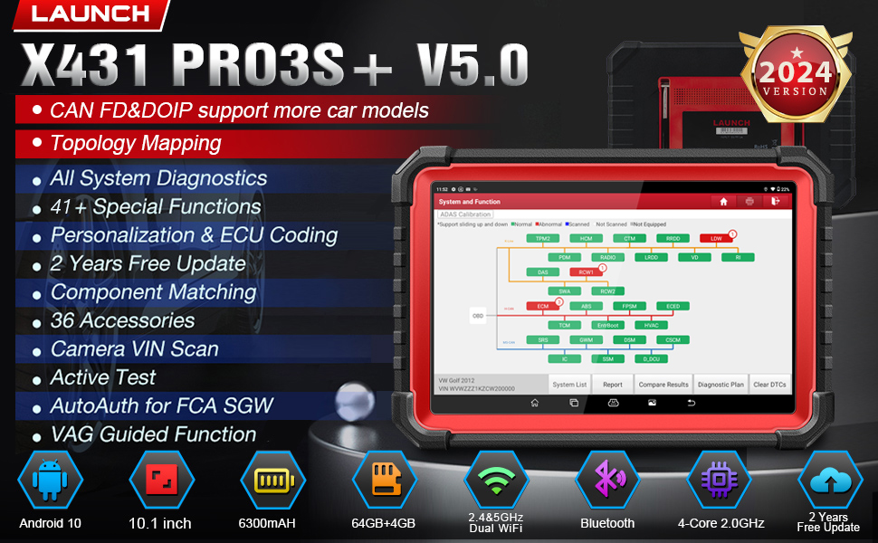 Launch X-431 Pro3S+ V5.0 Feature