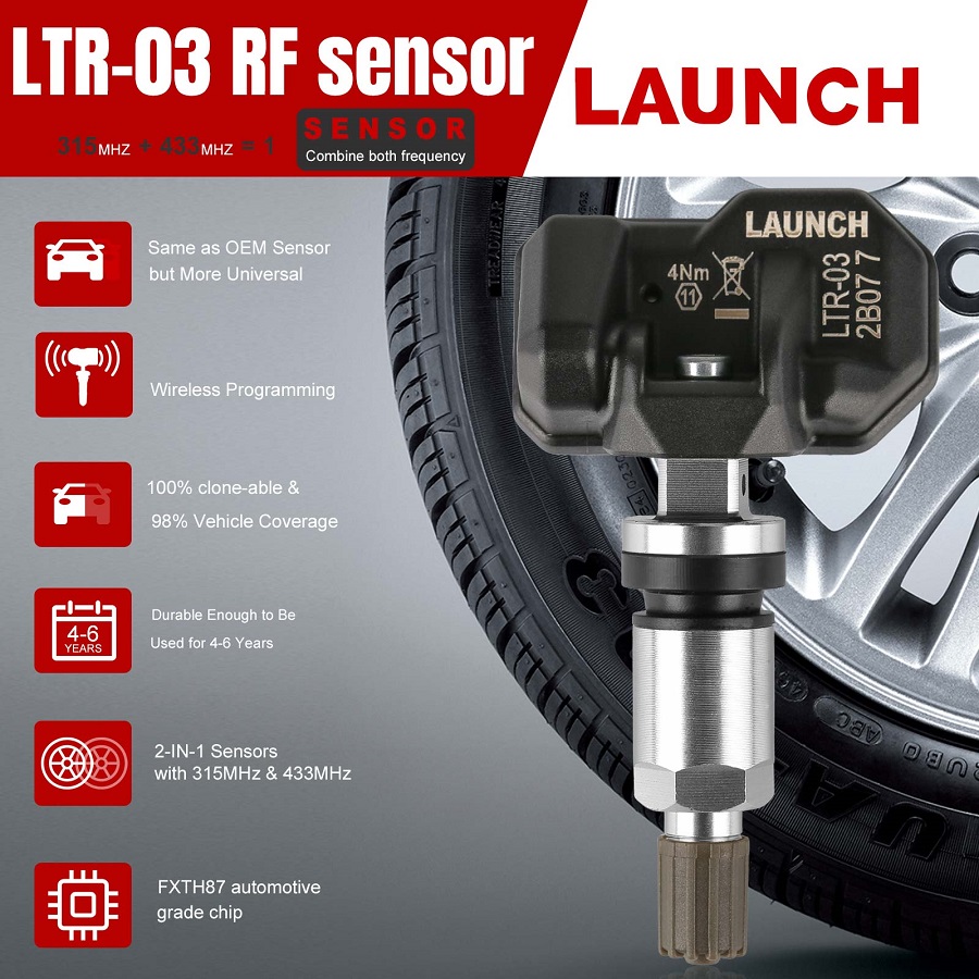 Launch LTR-01 RF Sensor Features