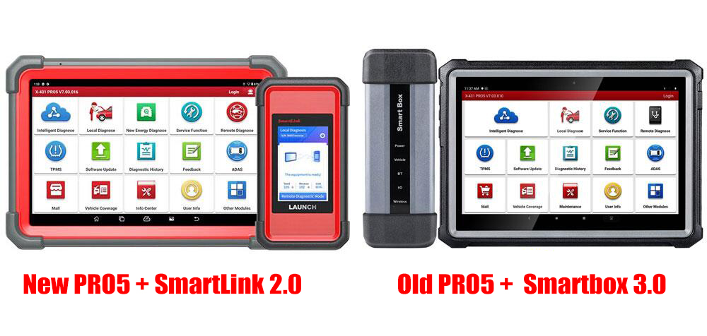 New X431 Pro5 Smartlink vs Old Pro5