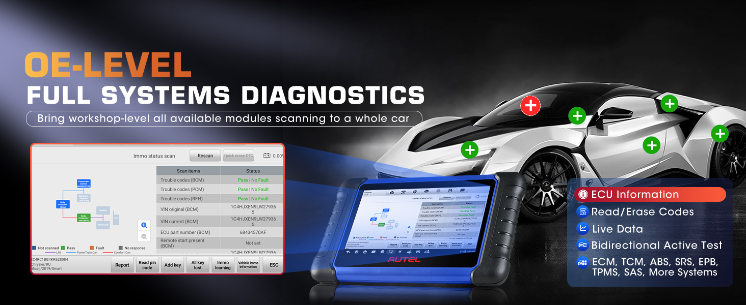  Autel MaxiIM IM508S Full System Diagnostics